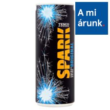 Tesco Spark Original szénsavas energiaital cukorral és édesítőszerrel 250 ml