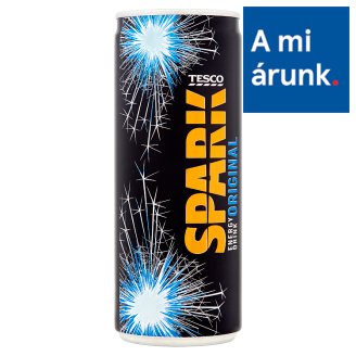 Tesco Spark Original szénsavas energiaital cukorral és édesítőszerrel 250 ml