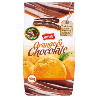 Sunvita étcsokoládéba mártott kandírozott narancshéj 90 g