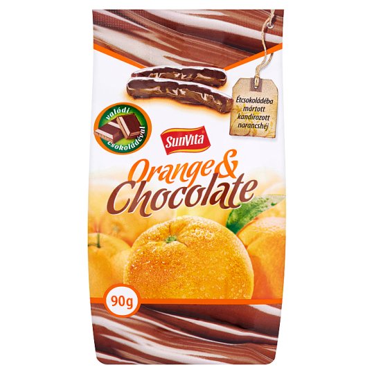 SunVita étcsokoládéba mártott kandírozott narancshéj 90 g