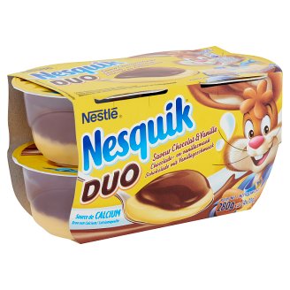 Nestlé Nesquik Duo csokoládé és vanília ízű puding 4 x 70 g