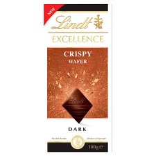 Lindt Excellence Dark Chocolate with Pieces of Crispy Wafer 100 g