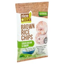 RiceUp! Eat Smart Brown Whole Grain Rice Chips with Cream & Onion 60 g