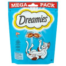 Dreamies Complementary Pet Food with Salmon for Adult Cats and Kittens Over 8 Weeks Old 180 g