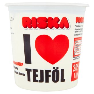 Riska I Love élőflórás tejföl 20% 1 kg