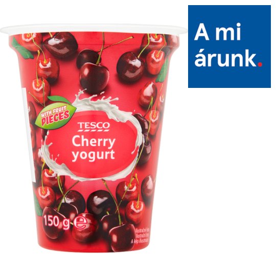 Tesco cseresznyés joghurt 150 g