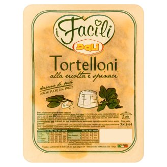 Dalì i Facili Tortelloni tojásalapú tészta ricotta sajtos-spenótos töltelékkel 250 g