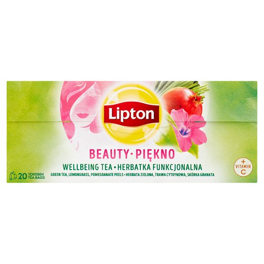 Lipton Beauty ízesített zöld tea és herbatea C-vitaminnal 20 filter