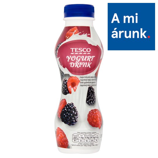 Tesco zsírszegény erdei gyümölcsös joghurtital 350 g