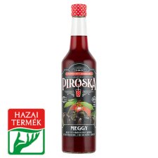 Piroska meggy ízű gyümölcsszörp feketerépalével színezve cukorral és édesítőszerrel 0,7 l
