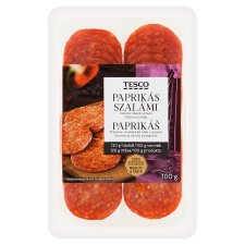 Tesco szeletelt paprikás szalámi 100 g