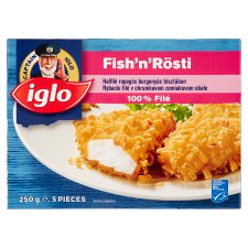 Iglo Fish'n'Rösti Fish Filet in Crispy Potato Pastry Coat 5 pcs 250 g