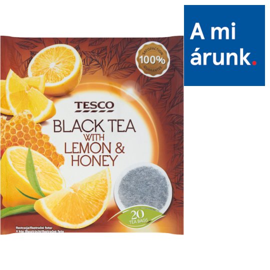 Tesco filteres fekete teák és gyümölcstea keveréke mézes-citromos ízesítéssel 20 filter 40 g