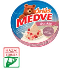 Medve Óriás sonkás kenhető, félzsíros ömlesztett sajt 6 x 33,3 g (200 g)