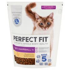 Perfect Fit Anti Hairball 1+ csirkében gazdag teljes értékű szárazeledel felnőtt macskák számára 1,4