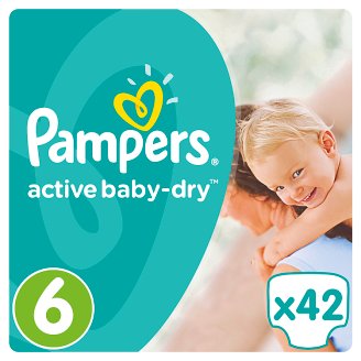 Pampers Active Baby-Dry Pelenka 6-os Méret (Extra Large), 42 Darabos Kiszerelés