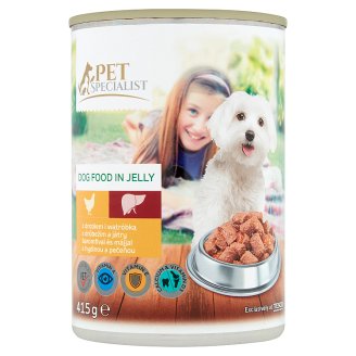 Tesco Pet Specialist teljes értékű állateledel felnőtt kutyák számára baromfival és májjal 415 g