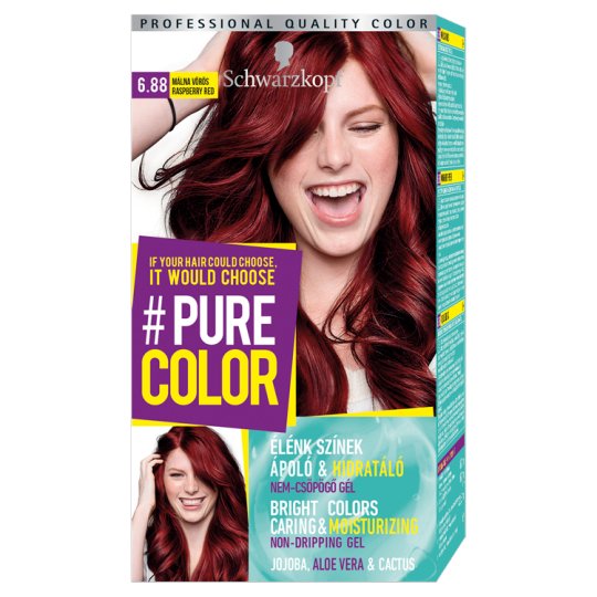 Schwarzkopf #Pure Color tartós hajfesték 6.88 Málna vörös