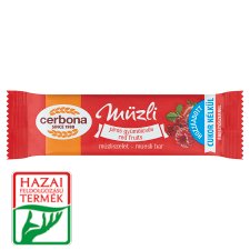 Cerbona Red Fruits Muesli Bar with No Added Sugar and with Sweeteners 20 g