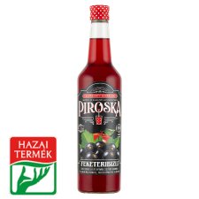 Piroska Blackcurrant Flavored Fruit Syrup Black Carrot Juice Coloured with Sugar and Sweetener 0,7 l