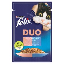 Felix Fantastic Duo Salmon and Sardine in Jelly Wet Cat Food 85 g