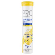 Tesco Pro Formula Magnesium & B6 Lemon Effervescent Tablets 20 pcs 80 g