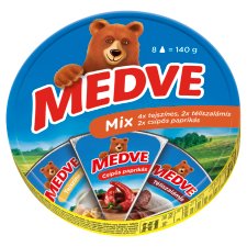 Medve Mix Semi-Fat Processed Cheese Spread 8 x 17,5 g (140 g)