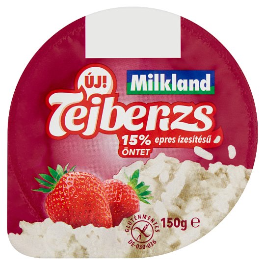 Milkland tejberizs epres ízesítésű öntettel 150 g