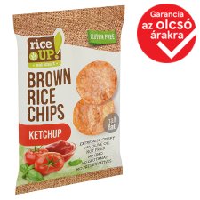 RiceUp! Eat Smart teljes kiőrlésű barna rizs chips ketchup ízesítéssel 60 g