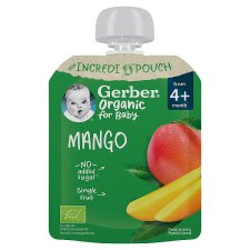 Gerber bio mangó gyümölcspüré, 4 hónapos kortól 80 g