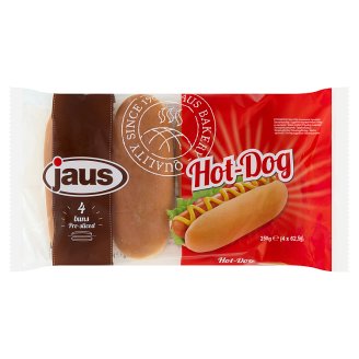 Jaus hot-dog kifli 4 db 250 g