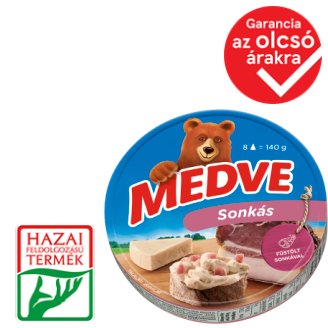 Medve sonkás kenhető, félzsíros ömlesztett sajt 8 db 140 g