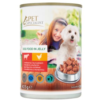 Tesco Pet Specialist teljes értékű állateledel felnőtt kutyák számára marhával és csirkével 415 g