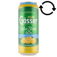 Gösser Natur Zitrone citromos alkoholmentes sörital 0,0% 500 ml