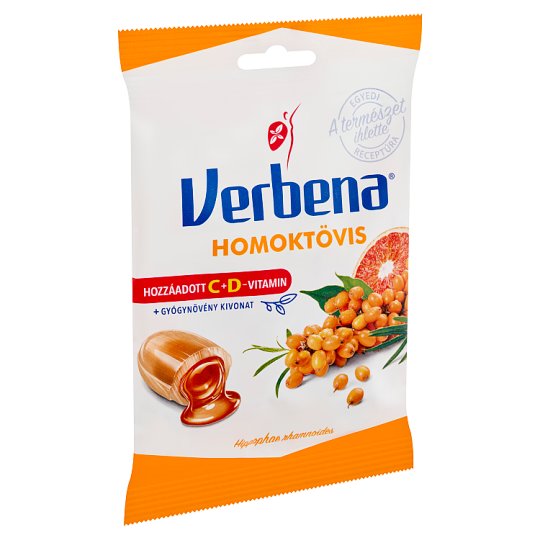 Verbena Filled Hard Candies with Sea Buckthorn Extract and Added