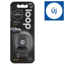 Aroma Car Loop Gel Black Car Air Freshener