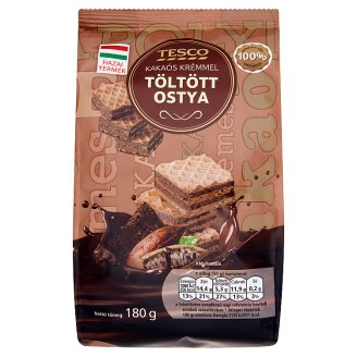 Tesco kakaós krémmel töltött ostya 180 g