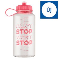 Tesco 1 l Pink Plastic Sipper Bottle 