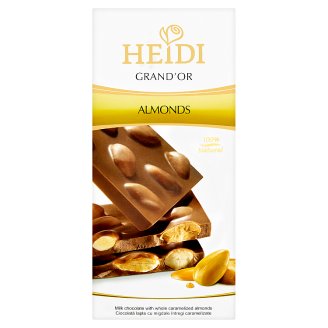 Heidi Grand'Or tejcsokoládé karamellizált egész mandulával 100 g