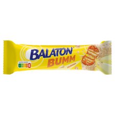 Balaton Bumm Caramel-Coated Filled Wafer Bar Dipped in White Mass with Wheat Flakes 42 g