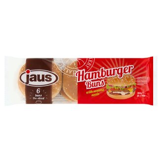Jaus szezámmagos hamburger zsemle 6 db 300 g