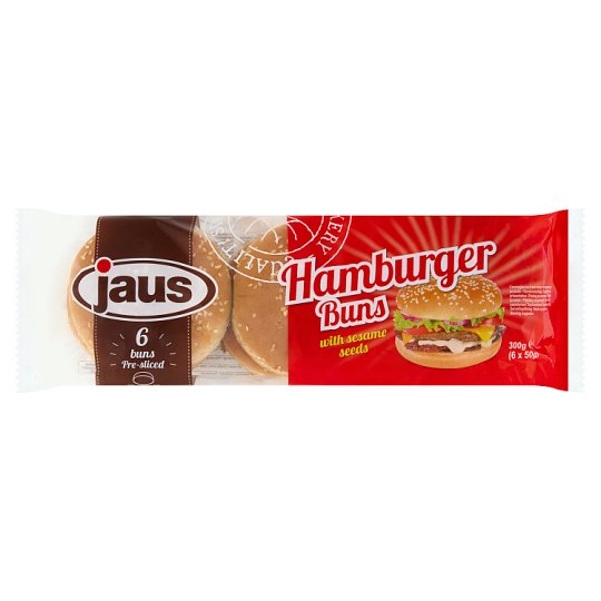 Jaus Hamburger Buns with Sesame Seeds 6 pcs 300 g