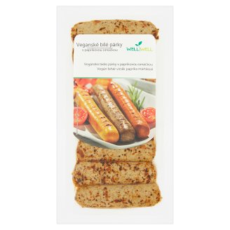 Well Well vegán fehér virslik paprika mártással 180 g
