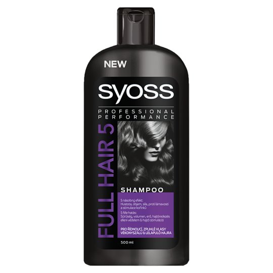 Syoss Full Hair 5 sampon vékonyszálú & lelapuló hajra 500 ml