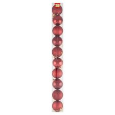 Tesco Red Baubles 60 m 10 pcs