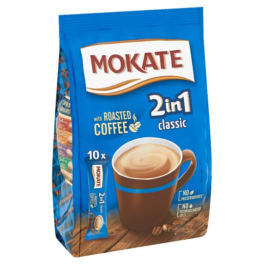 Mokate 2in1 Classic azonnal oldódó kávéspecialitás 10 db 140 g