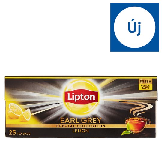 Lipton Earl Grey citrom ízű fekete tea 25 filter