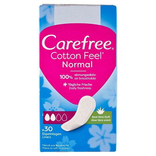 Carefree Cotton Feel Aloe Pantyliners 30 pcs - Tesco Online, Tesco From ...