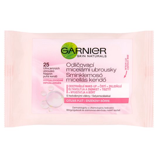 Garnier Skin Naturals sminklemosó micellás kendő 25 db