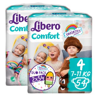Libero Comfort 4 7-11 kg prémium pelenkanadrág 2 x 54 db